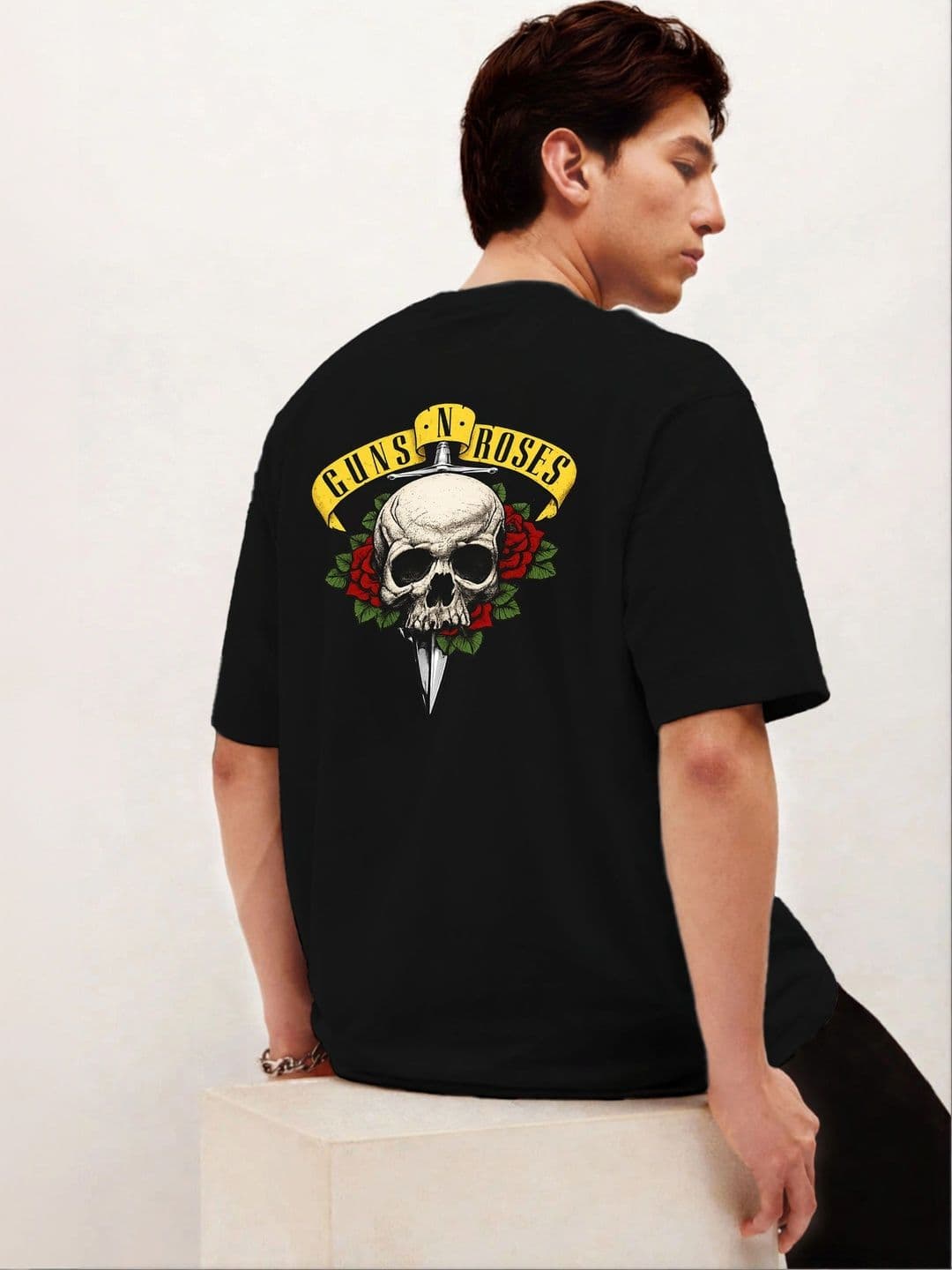 Moda rapido X TOGS & TERRE Men Printed Drop-Shoulder Sleeves Organic Cotton Blend T-shirt thumbnail 5