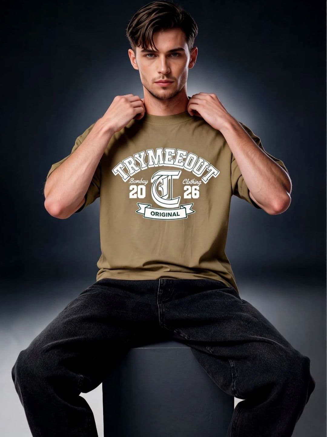 TRYMEEOUT Unisex Typography Printed T-shirt thumbnail 2