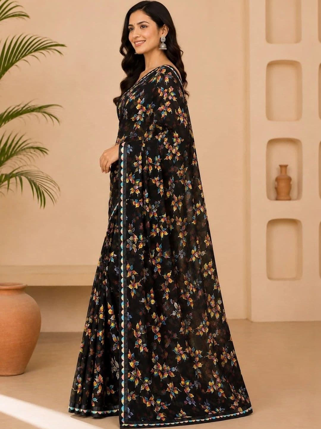 Keshav Trendz Pure Georgette Saree thumbnail 3