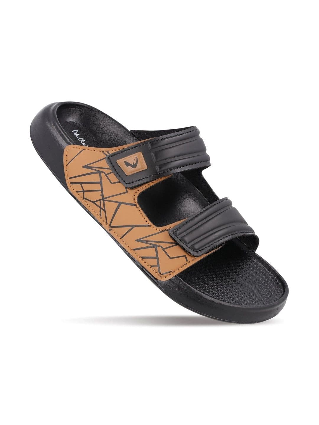 Walkaroo Men Black & Brown Comfort Sandals - view 1