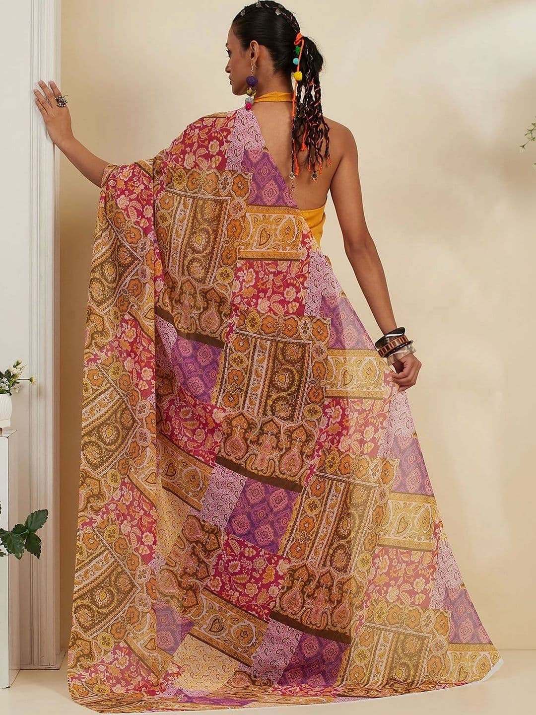 Garden Vareli Floral Pure Cotton Saree thumbnail 2