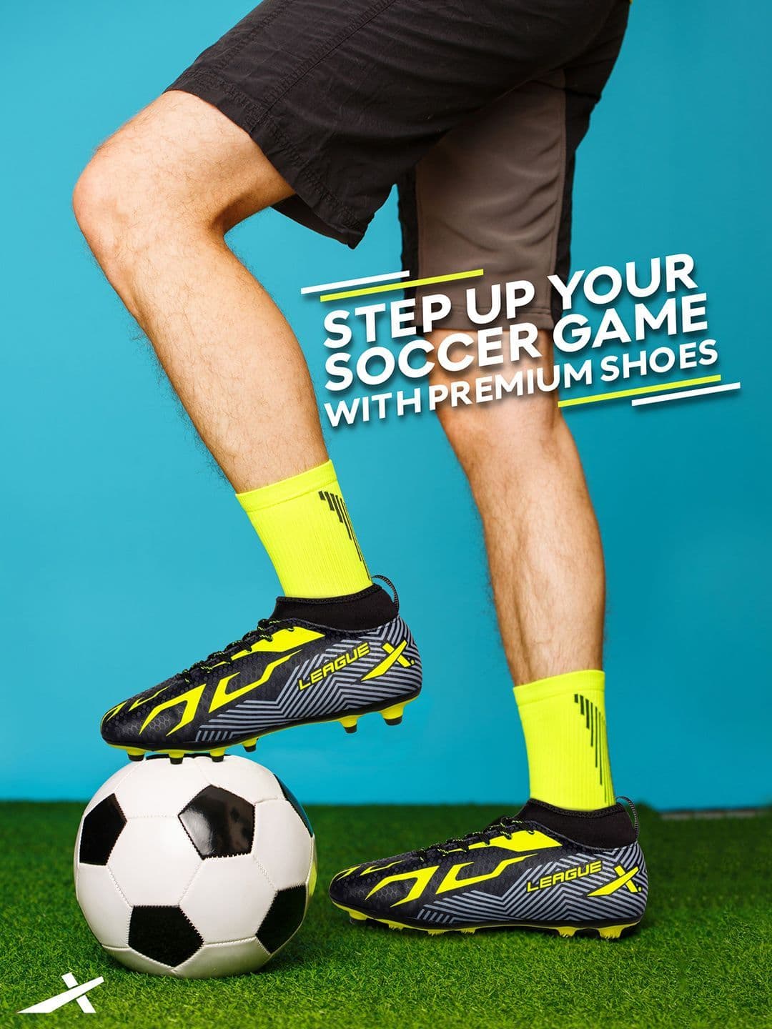 VECTOR X League Synthetic Leather Upper TPU Sole Soccer Studs with Ankle Football Shoes thumbnail 3