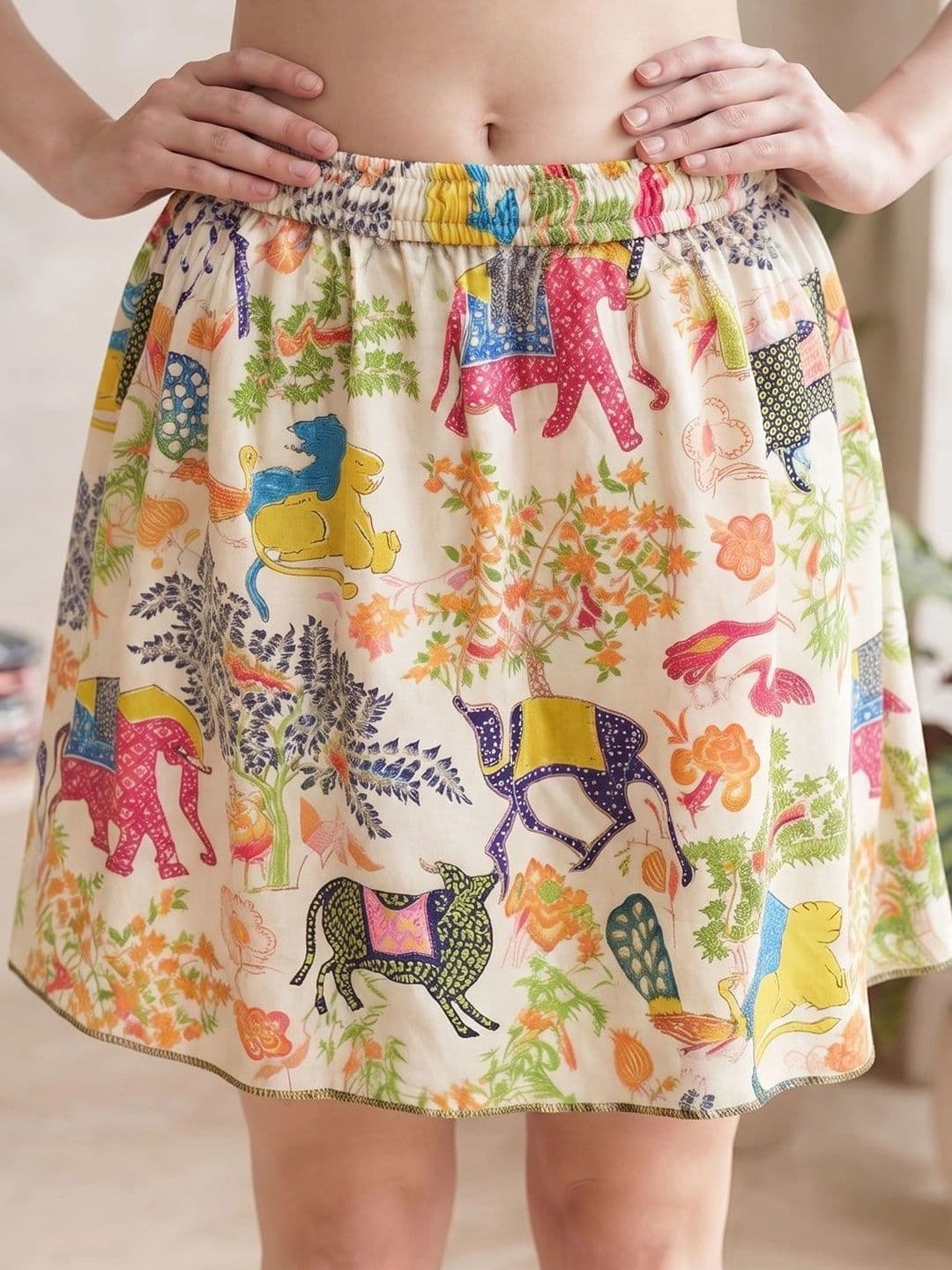 Vagisha Women Printed Mini Flared Skirt thumbnail 2
