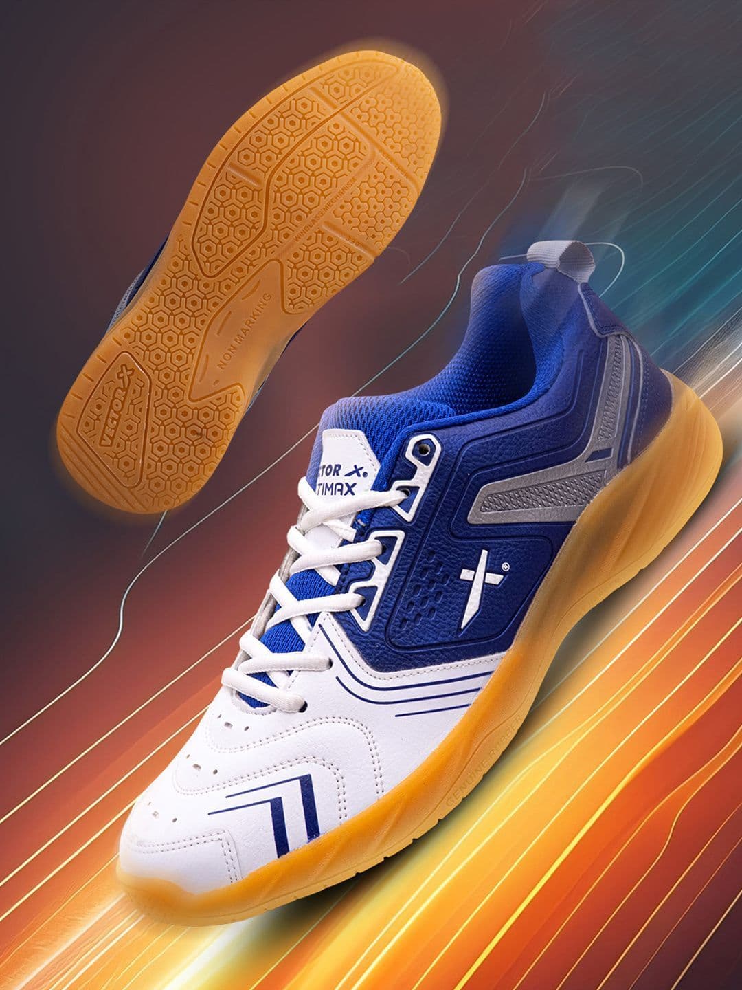 VECTOR X Ultimax Synthetic Leather Breathable Mesh With Crepe Rubber Sole Badminton Shoes thumbnail 3