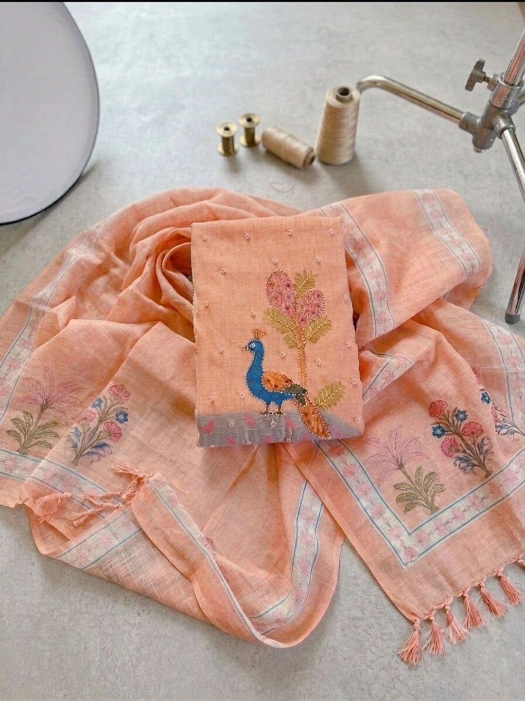 Haranozy Printed Pure Cotton Semi-Stitched Dress Material thumbnail 3