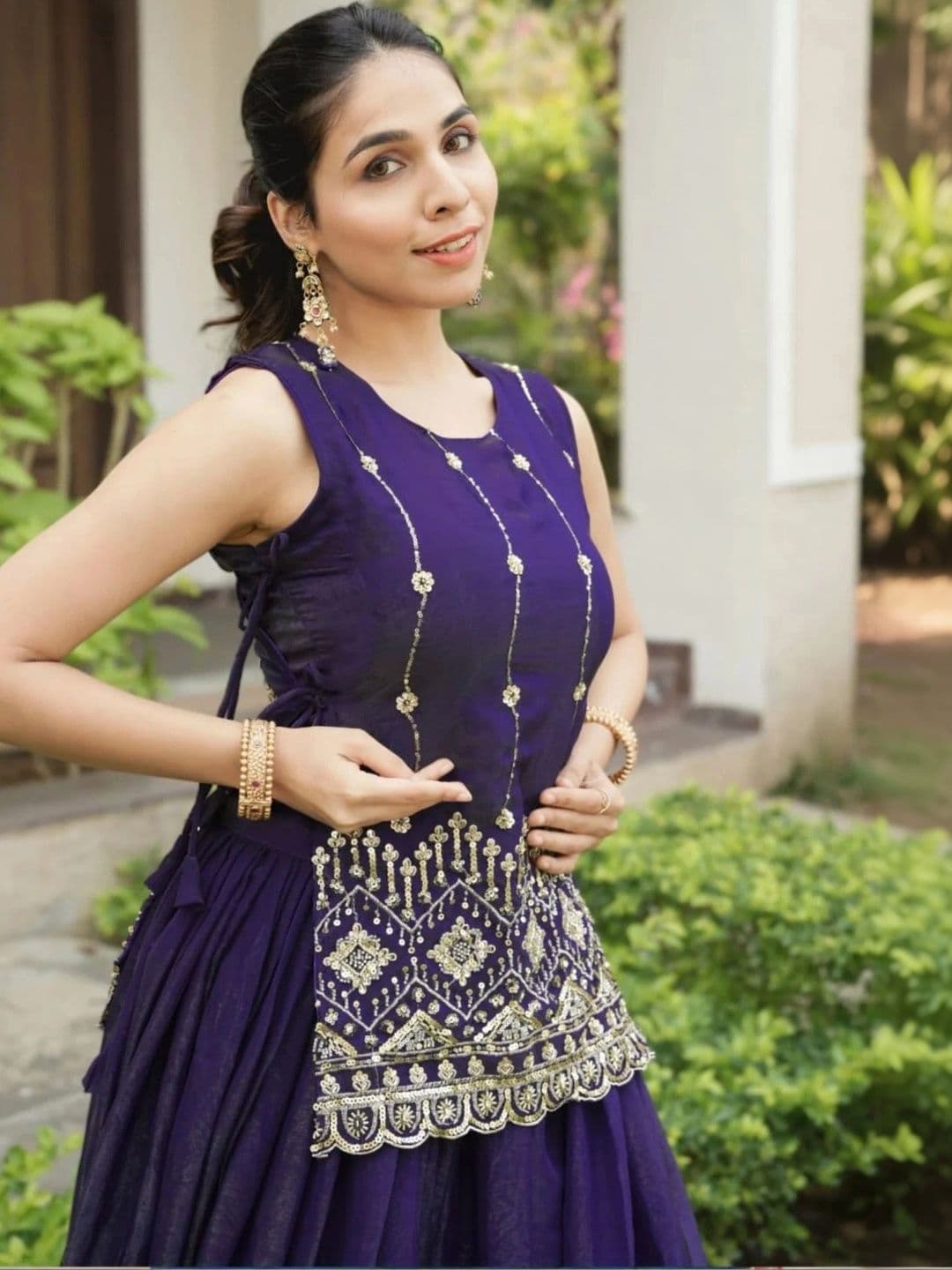Kedar Fab Embroidered Ready to Wear Lehenga & thumbnail 3