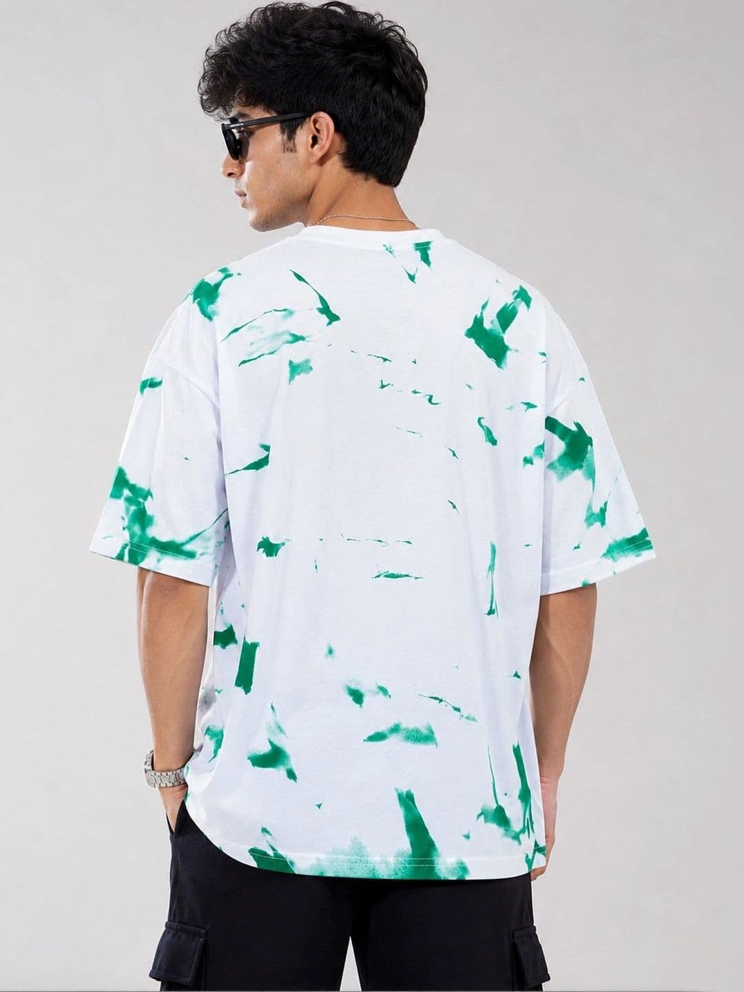 AEMA Men Abstract Printed Oversized T-shirt thumbnail 3
