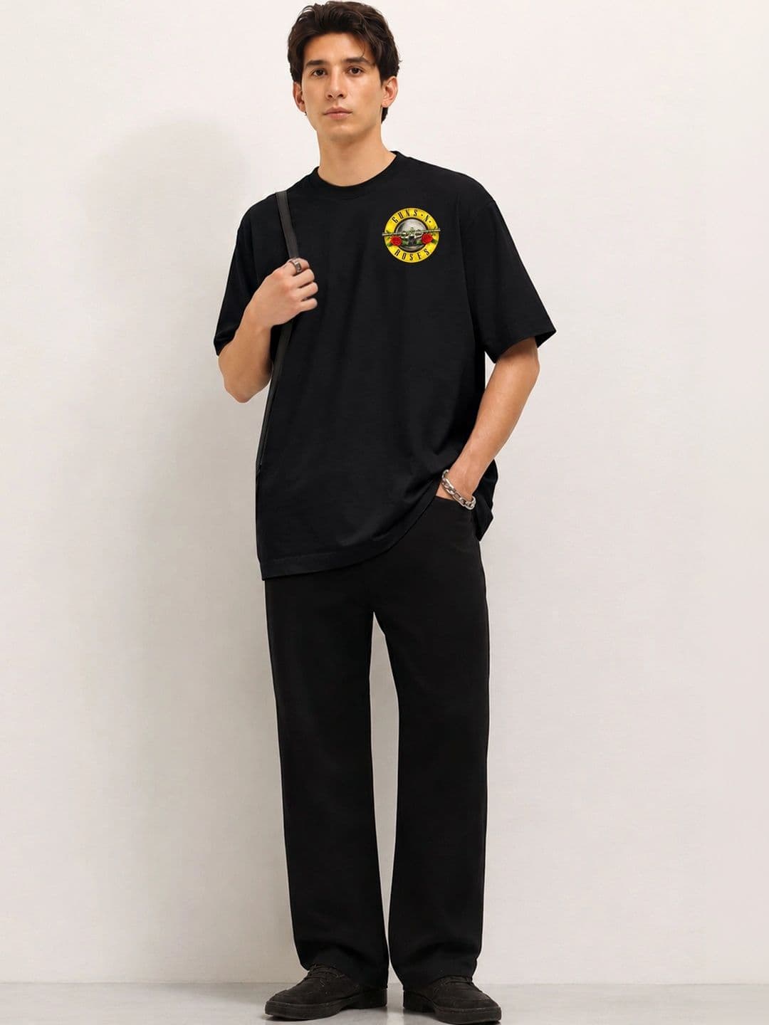 Moda rapido X TOGS & TERRE Men Printed Drop-Shoulder Sleeves Organic Cotton Blend T-shirt thumbnail 3