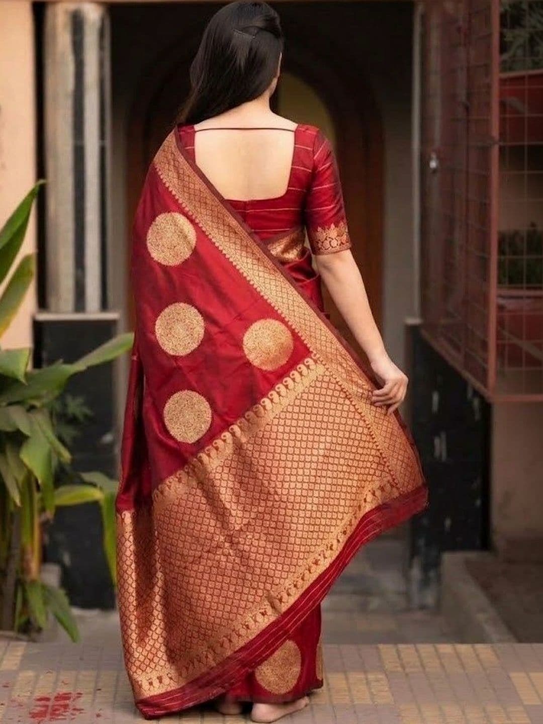 MITAL ENTERPRISE Woven Design Zari Art Silk Saree thumbnail 4
