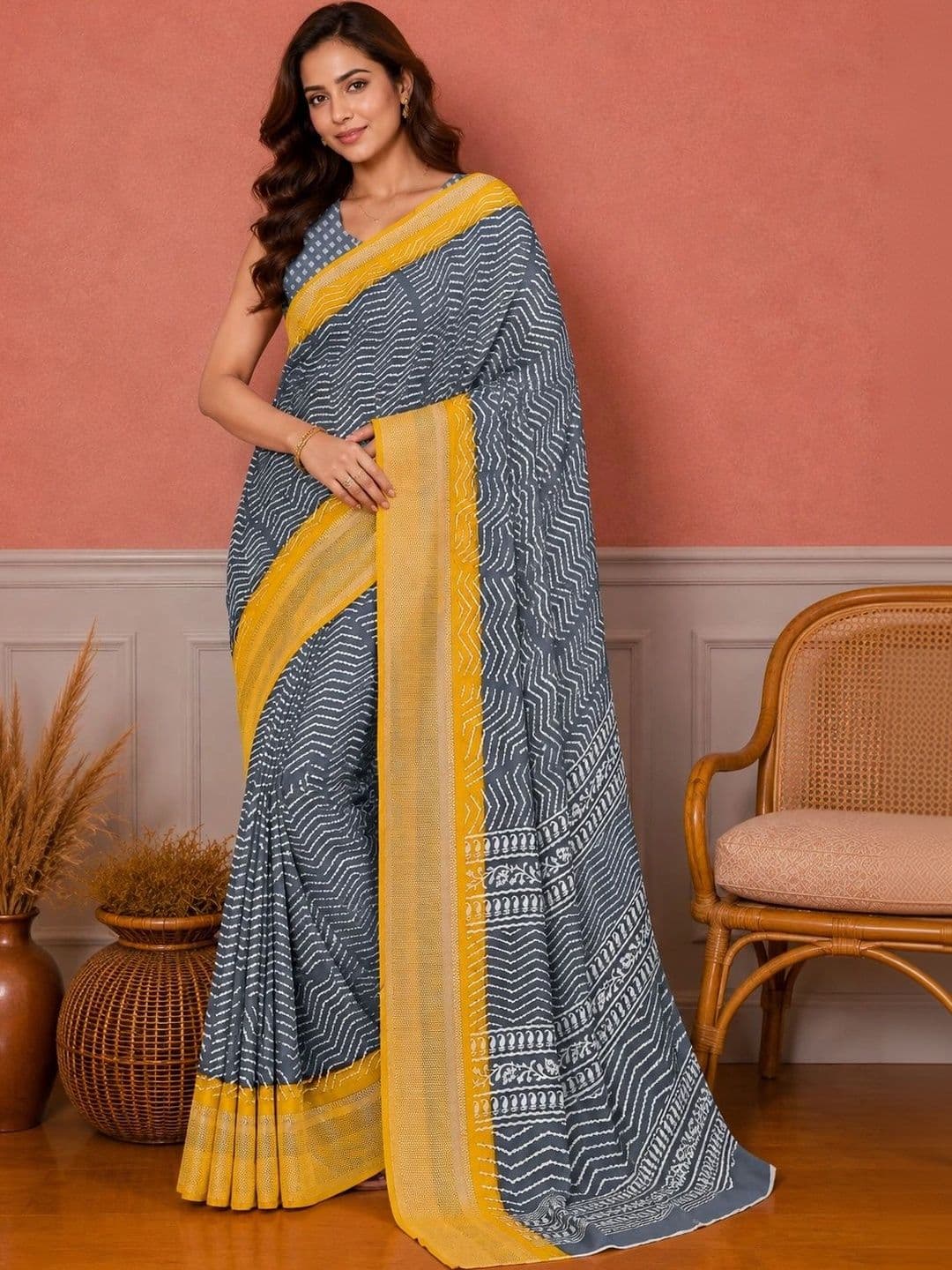 all about you Silk Blend Designer Saree thumbnail 3