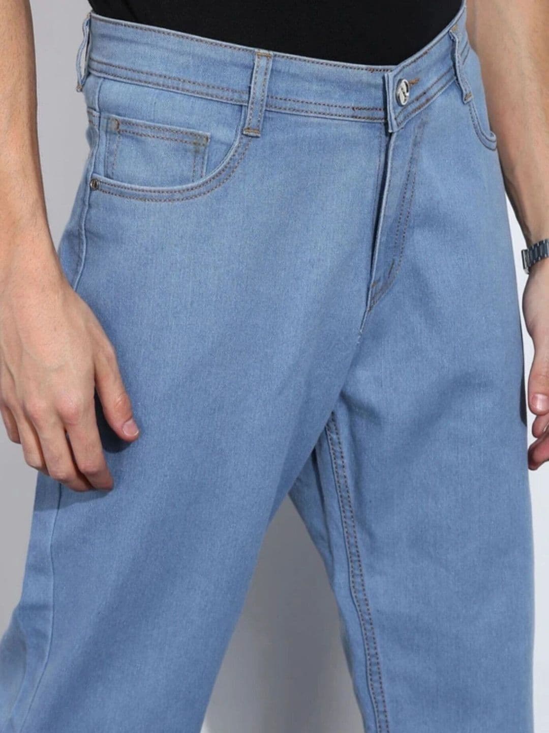 UNIFAV FASHION Men Boyfriend Fit Mid-Rise Jeans thumbnail 4
