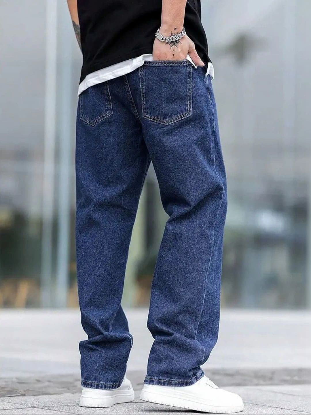 UNIFAV FASHION Men Boyfriend Fit Mid-Rise Jeans thumbnail 2