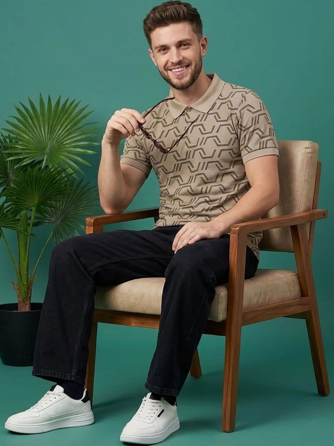 Kook N Keech Men Printed Polo Collar T-shirt thumbnail 2