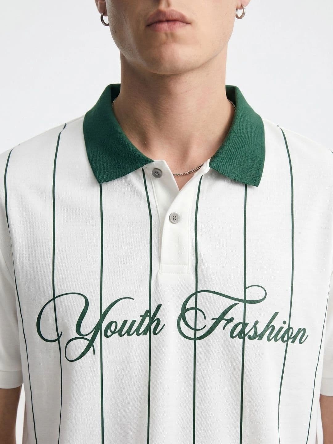 Kook N Keech Men Striped Polo Collar T-shirt thumbnail 4
