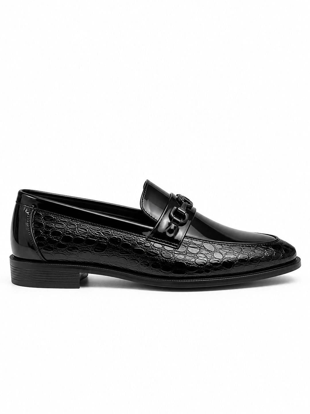 HERE&NOW Men Textured Pointed Toe Slip-On Formal Loafers Shoes thumbnail 5