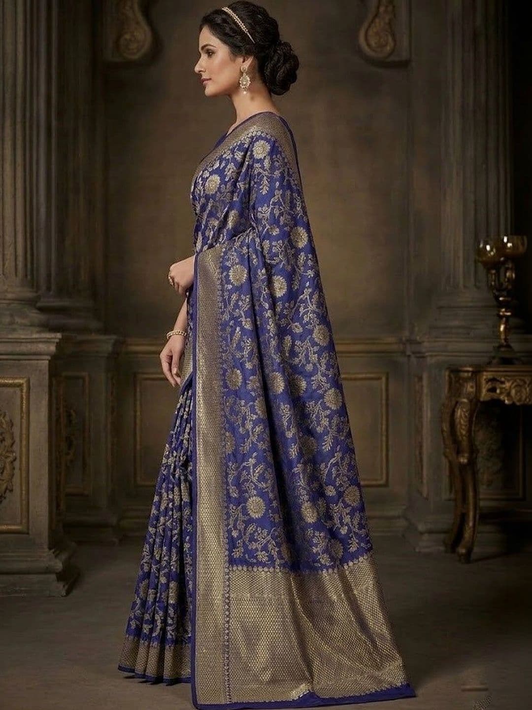 MITAL ENTERPRISE Zari Art Silk Saree thumbnail 4