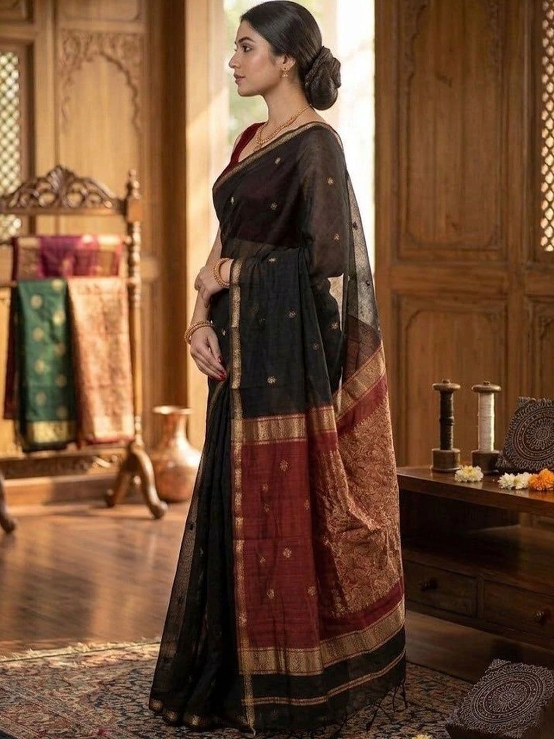 MITAL ENTERPRISE Zari Art Silk Saree thumbnail 5