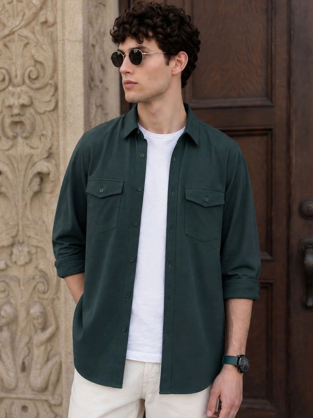 VEIRDO Cotton Long Sleeves Shirt - view 1