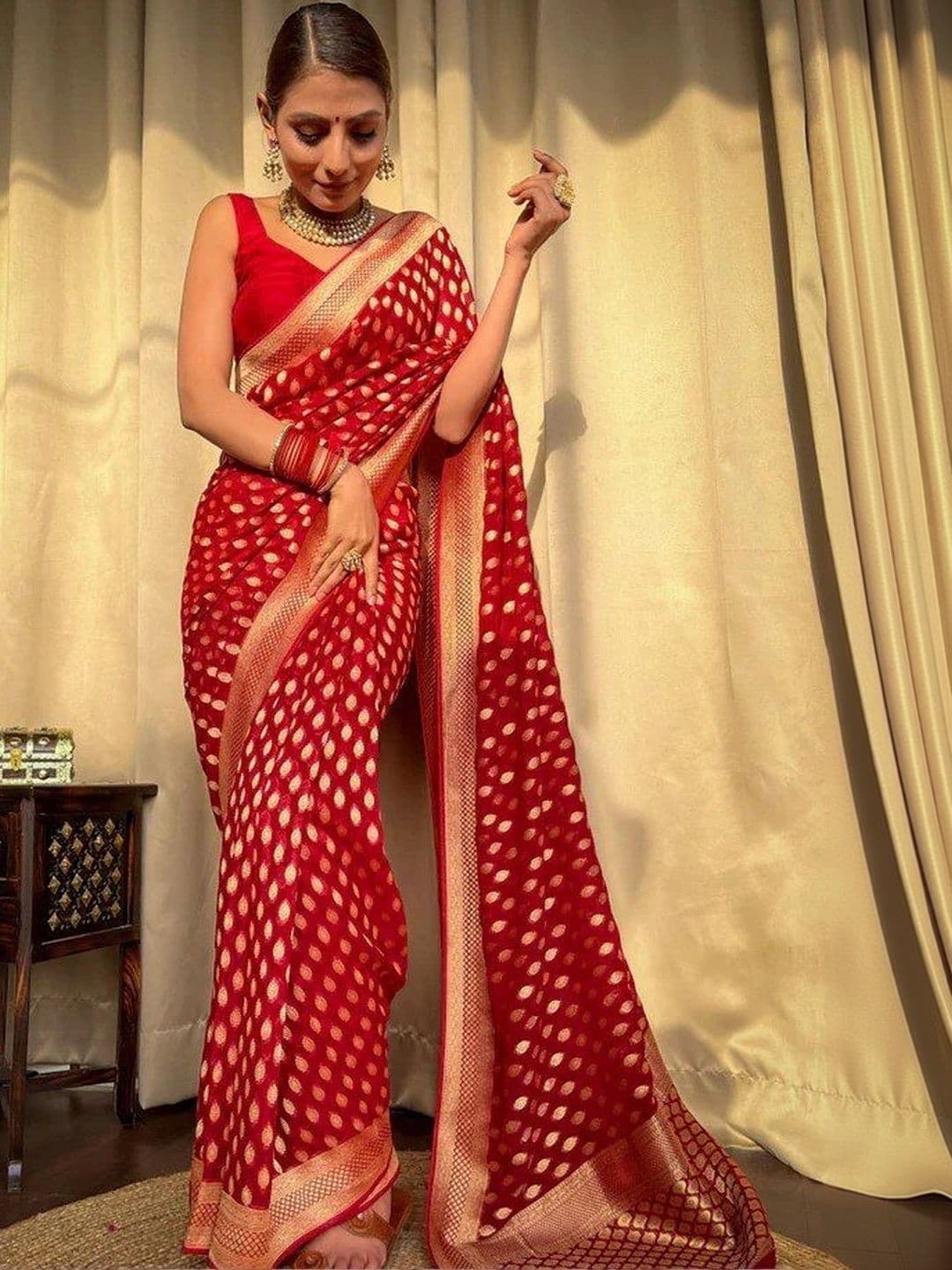 House Of Nazakat Woven Design Zari Art Silk Banarasi Saree - view 1