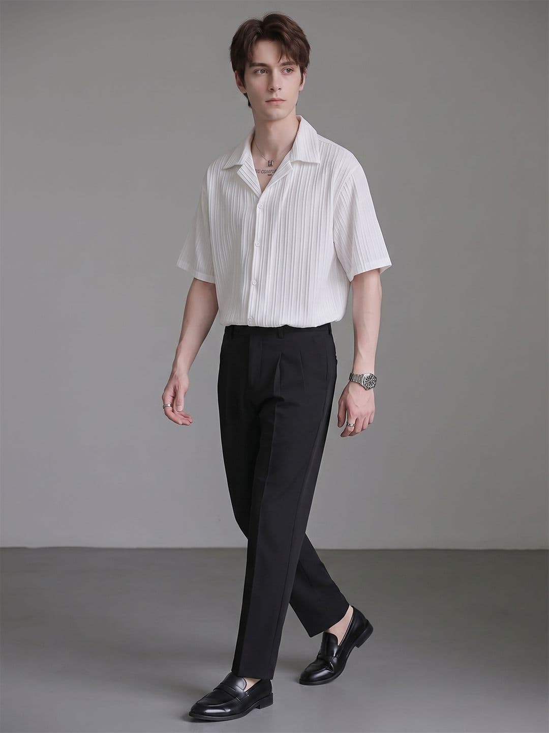 Suo Men Boxy Casual Shirt thumbnail 2
