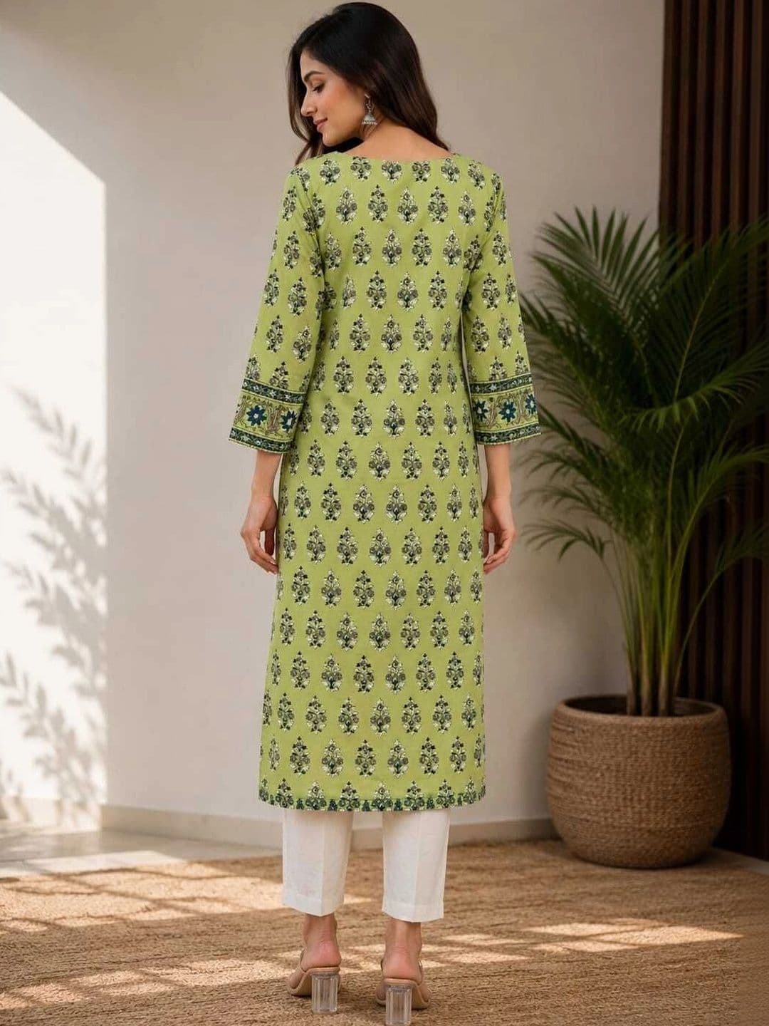 FASHION INK Women Ethnic Motifs Printed Thread Work Indie Prints Kurta thumbnail 4