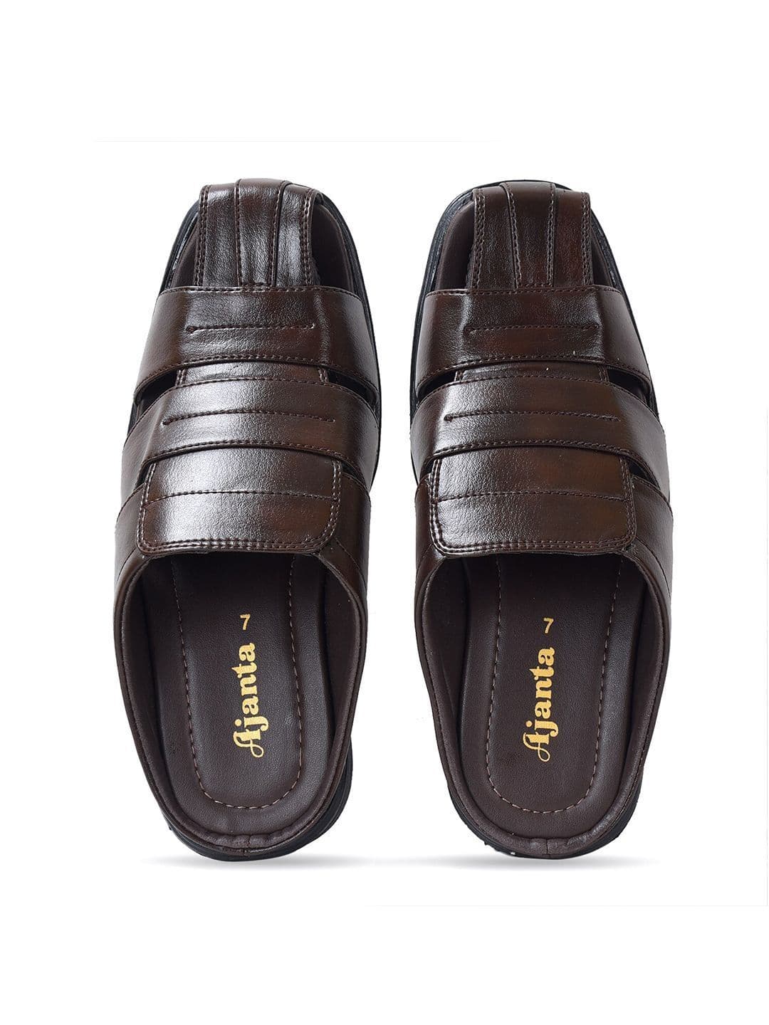 Ajanta Men Brown Comfort Sandals thumbnail 2