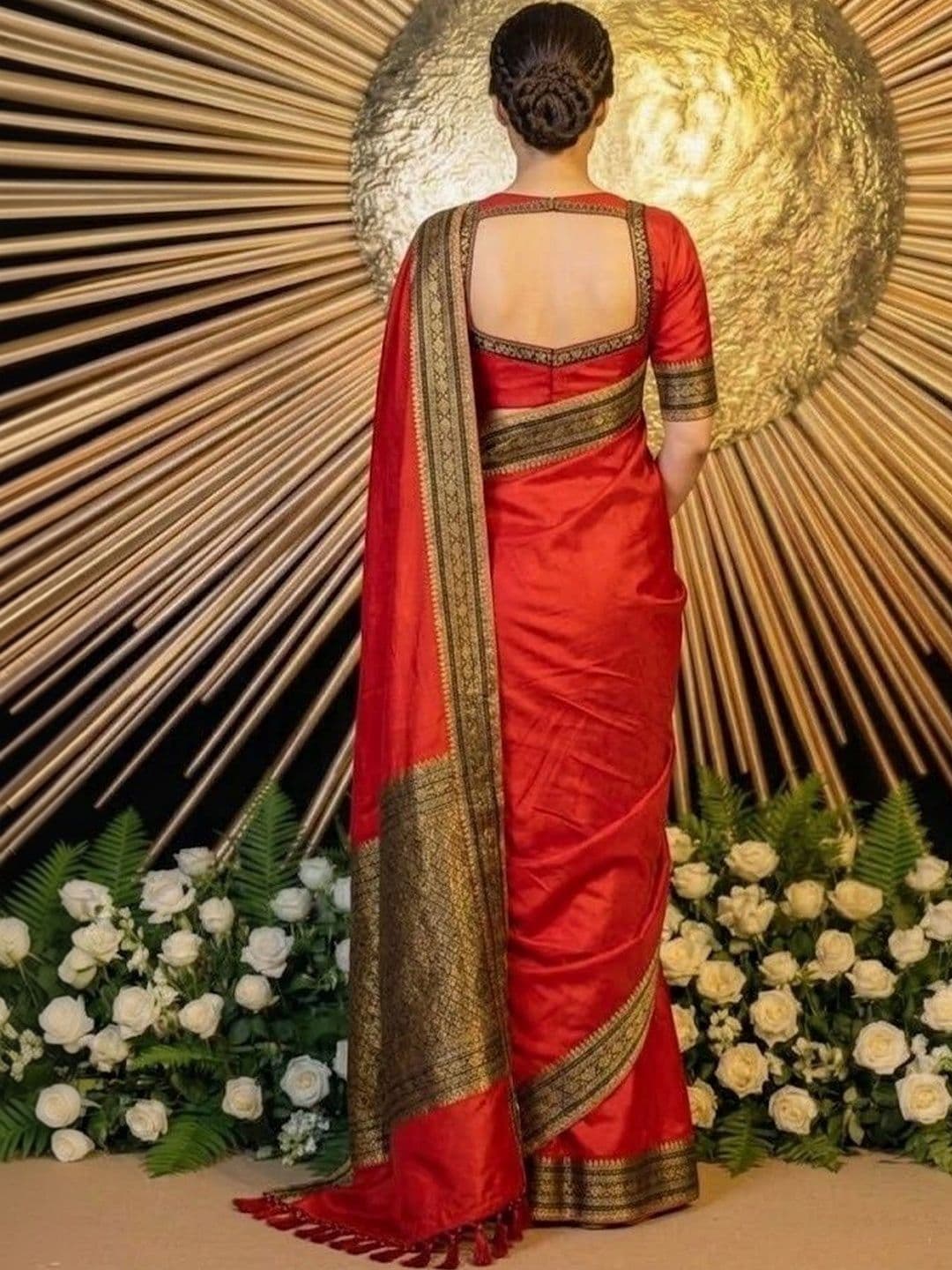 MITAL ENTERPRISE Zari Art Silk Saree thumbnail 4