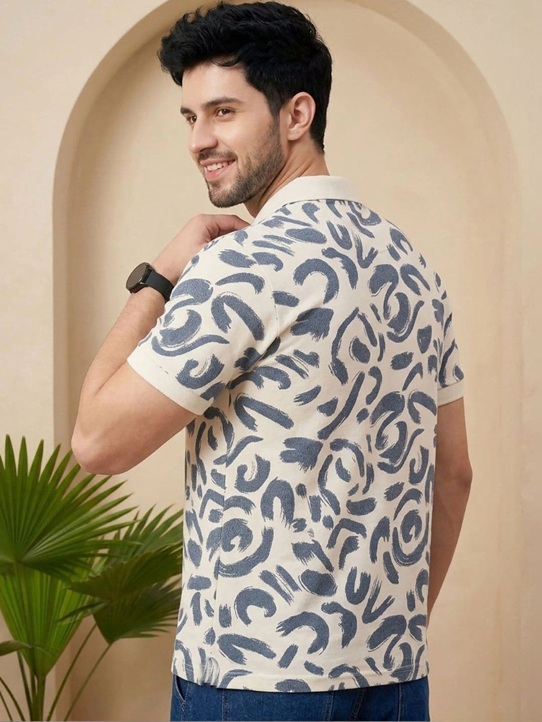Kook N Keech Men Printed Polo Collar T-shirt thumbnail 4