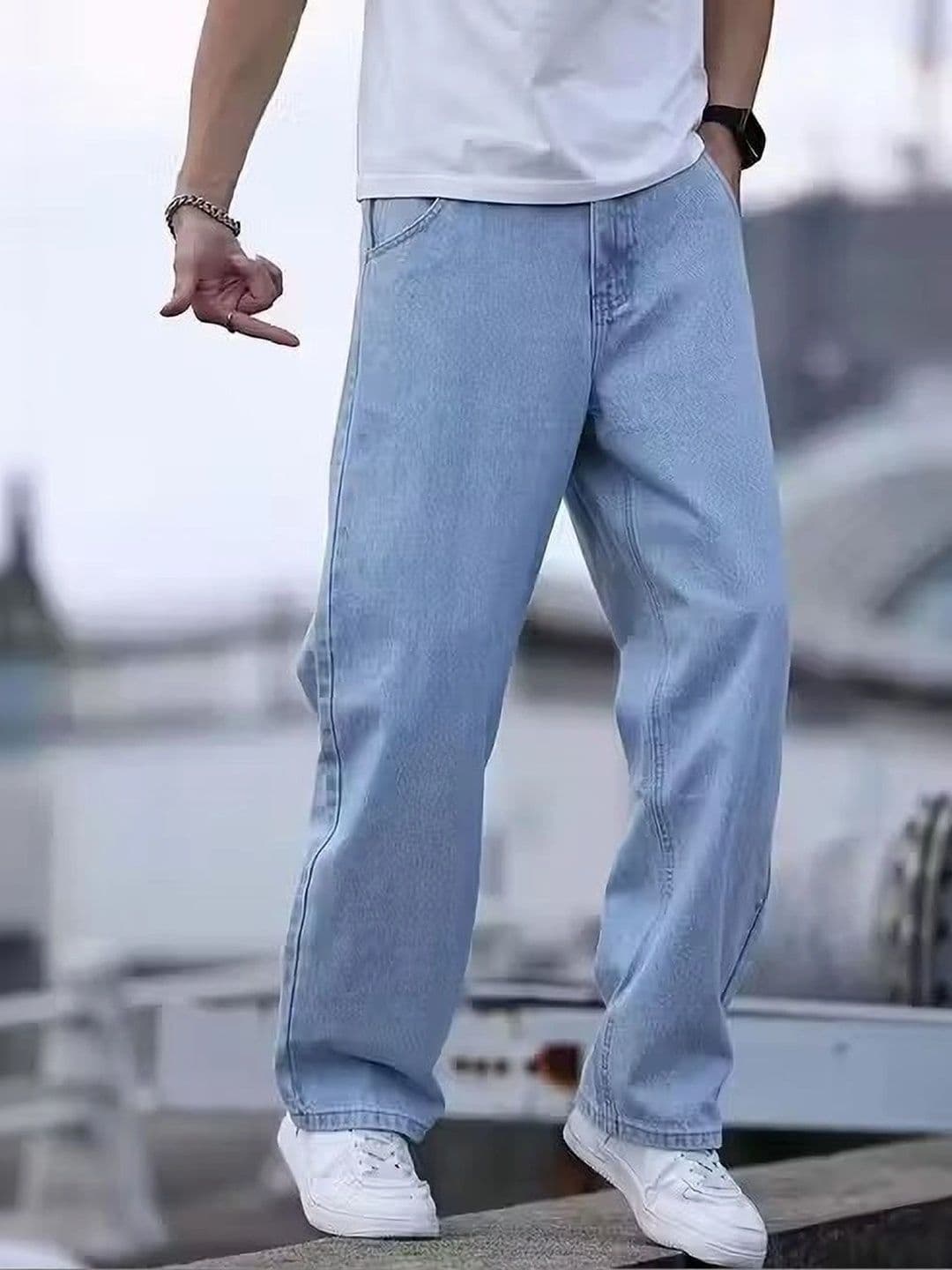 UNIFAV FASHION Men Boyfriend Fit Mid-Rise Jeans thumbnail 4