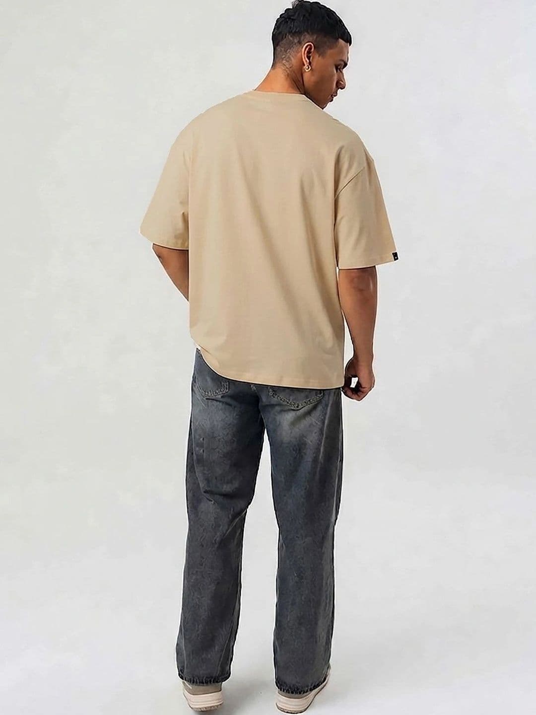 Mast & Harbour Men Printed Drop-Shoulder Sleeves T-shirt thumbnail 3