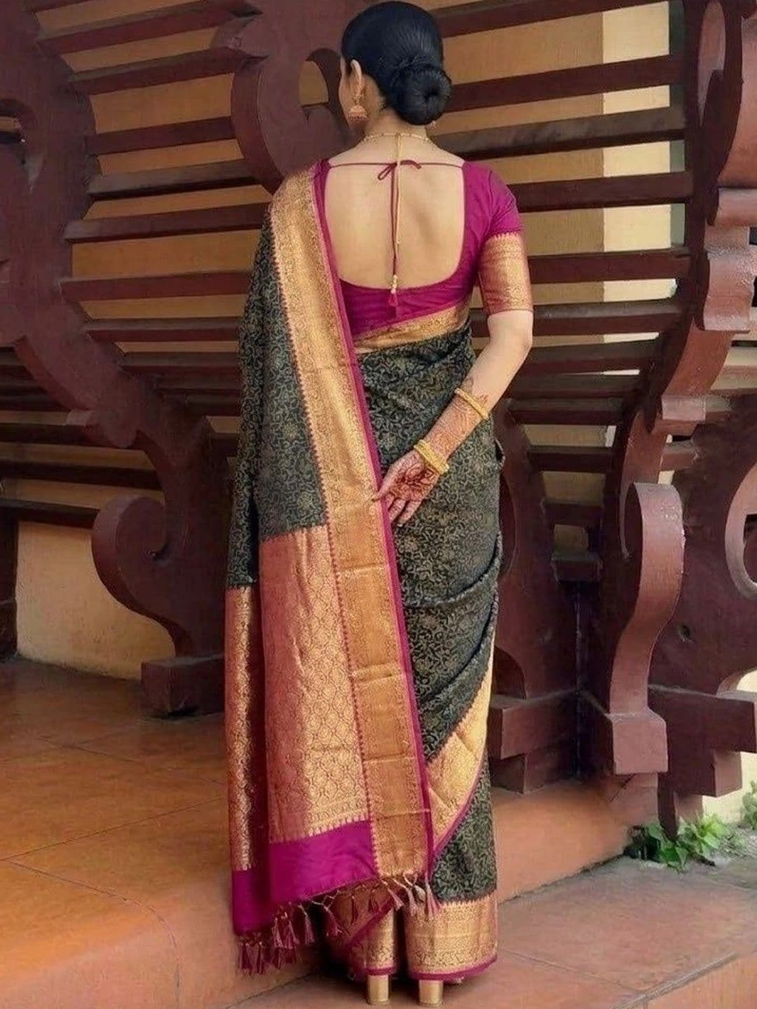 MITAL ENTERPRISE Zari Art Silk Saree thumbnail 3