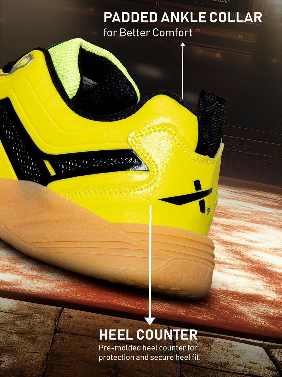 VECTOR X Ultimax Synthetic Leather Breathable Mesh With Crepe Rubber Sole Badminton Shoes thumbnail 2