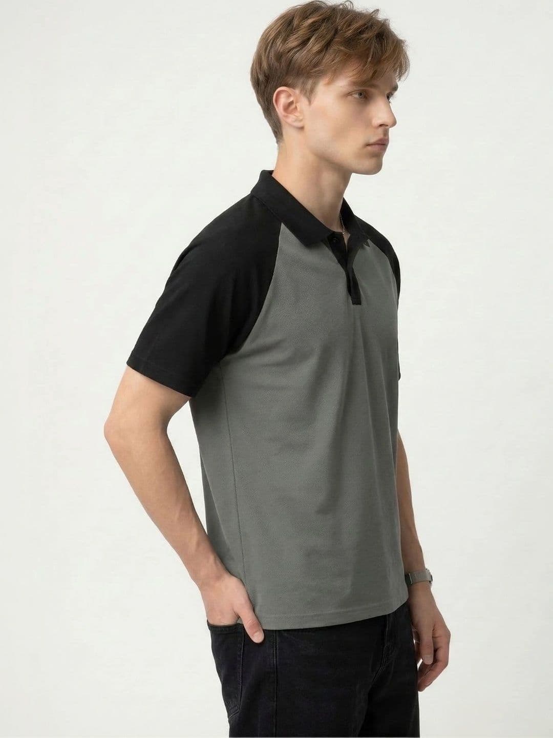 Kook N Keech Men Colourblocked Polo Collar T-shirt thumbnail 5