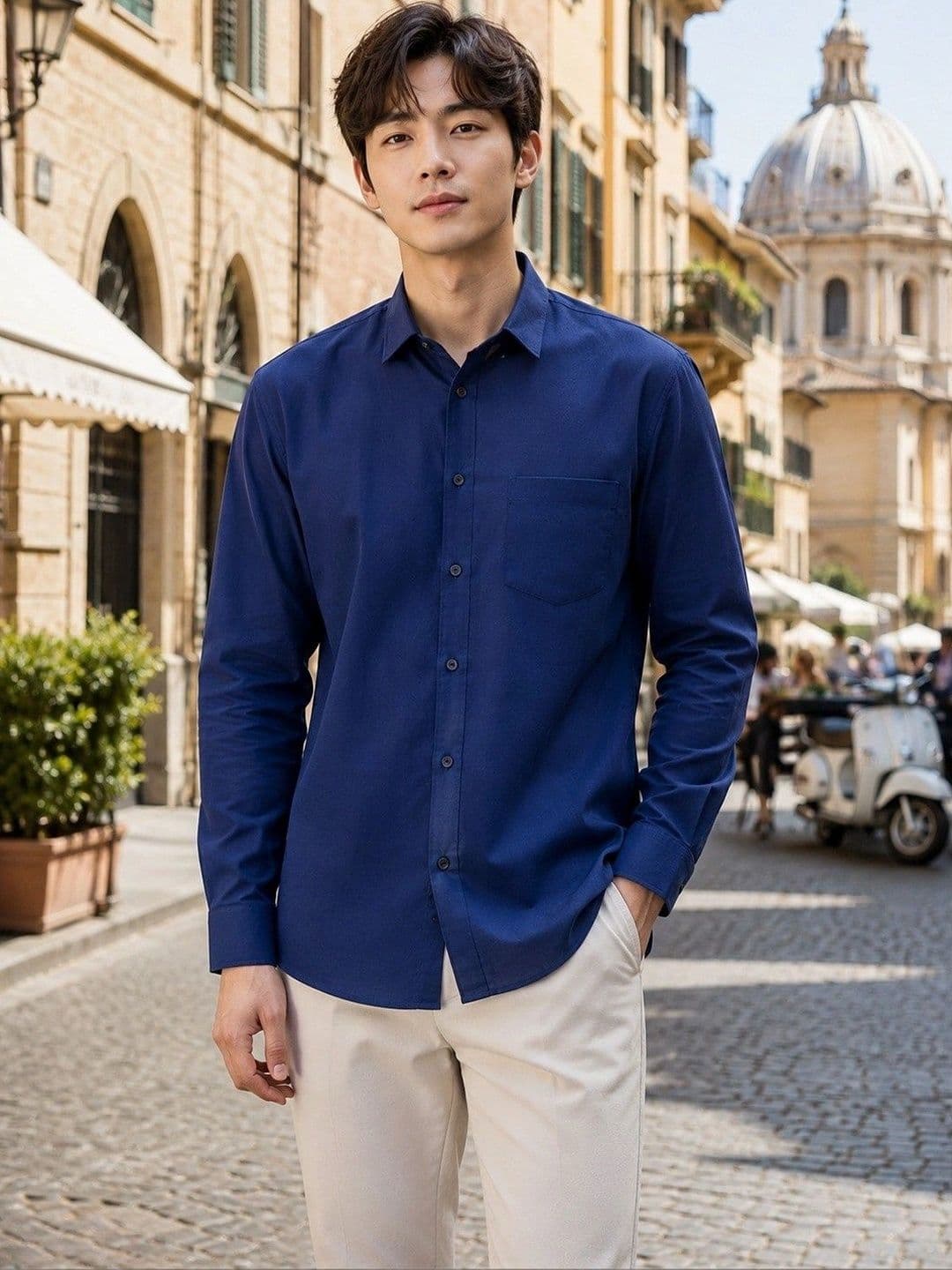 BAESD Men Premium Slim Fit Casual Shirt - view 1