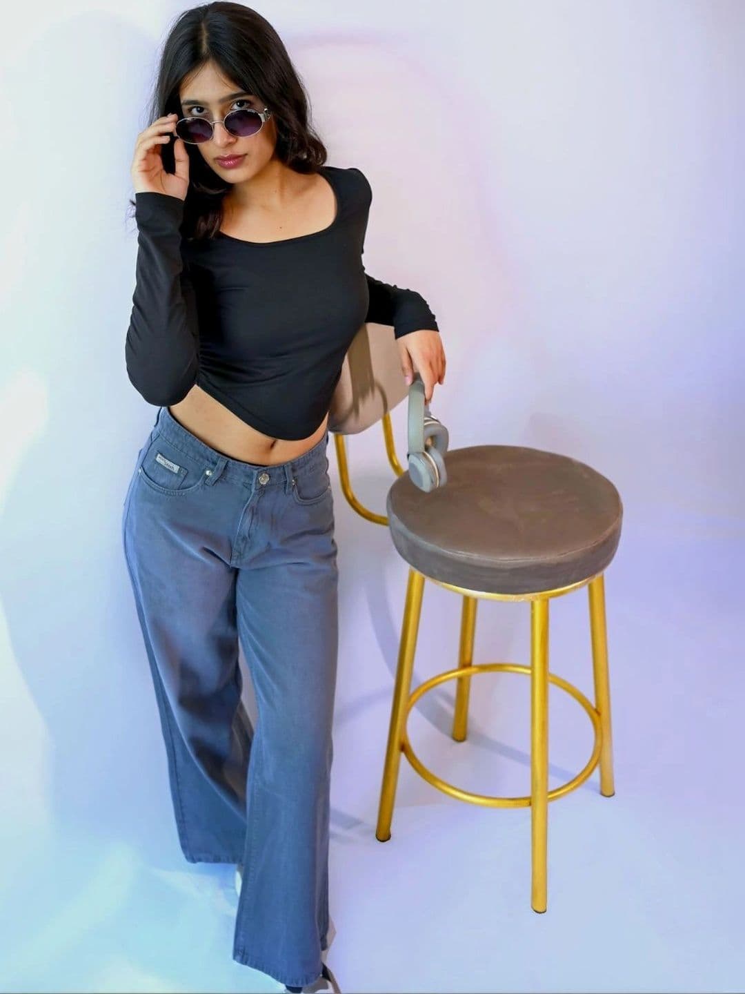 MUMS STITCH Women Wide Leg High-Rise Jeans thumbnail 4