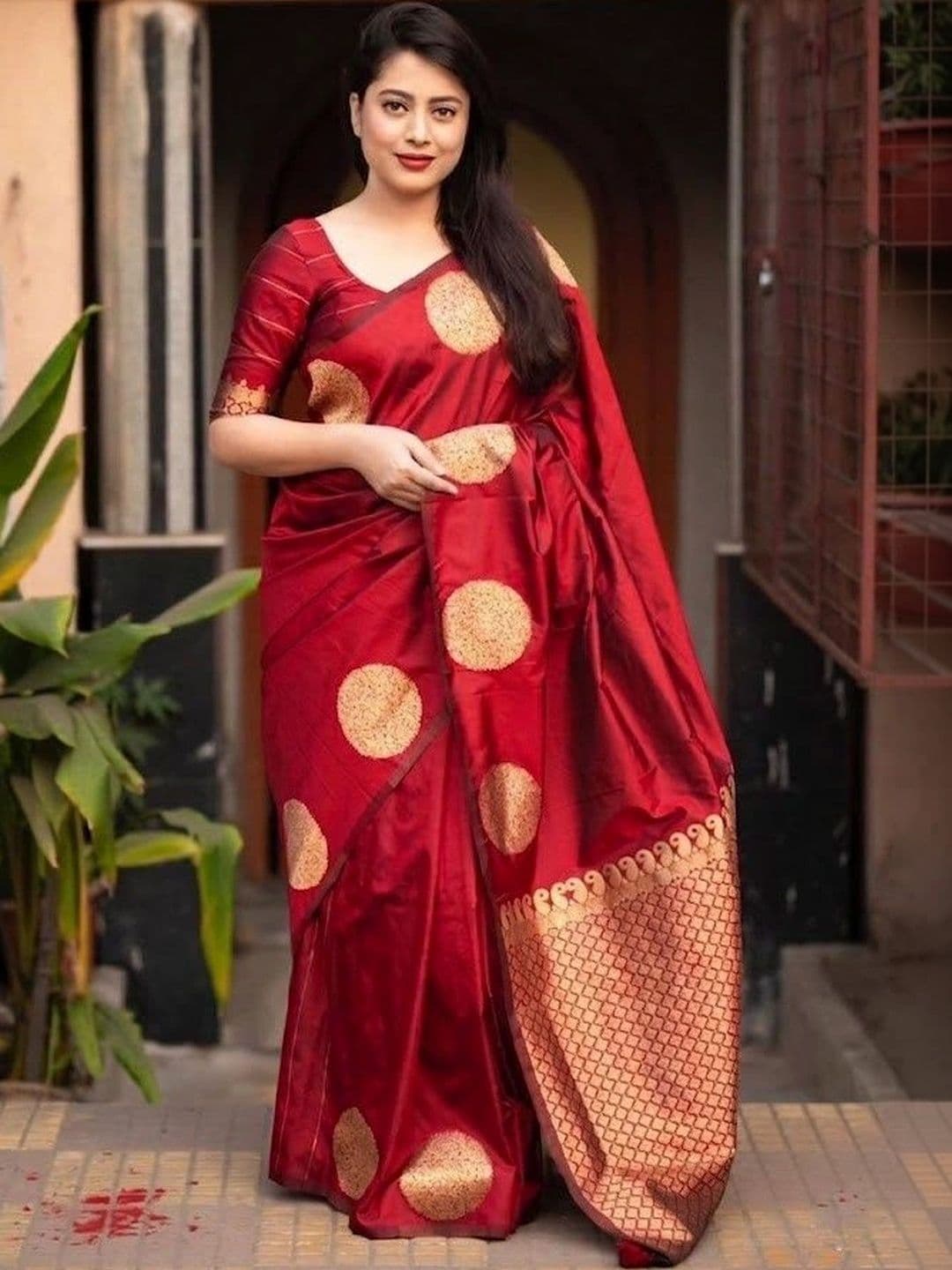 MITAL ENTERPRISE Woven Design Zari Art Silk Saree - view 1