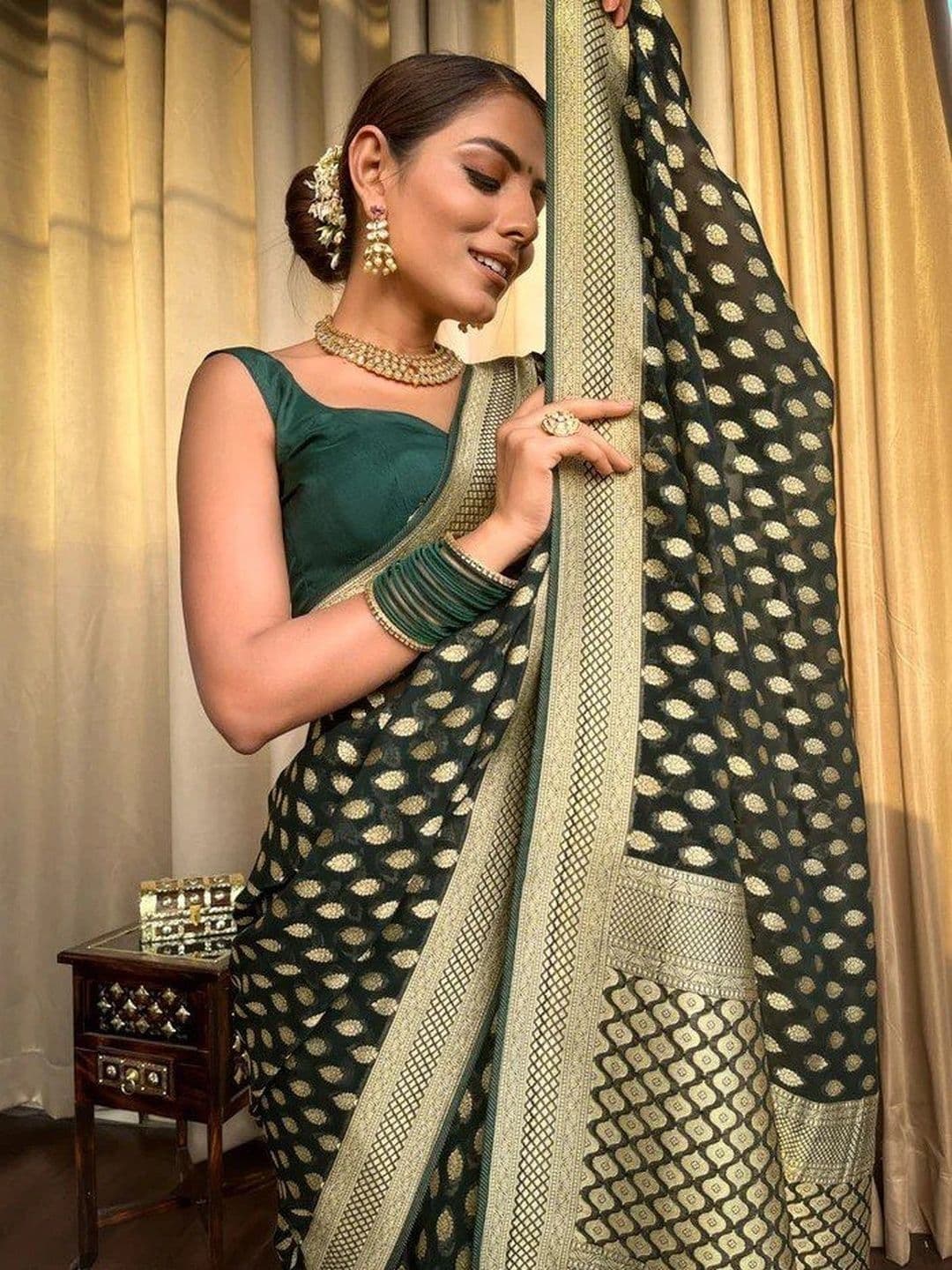 Anokhi Attire Woven Design Zari Art Silk Banarasi Saree thumbnail 5