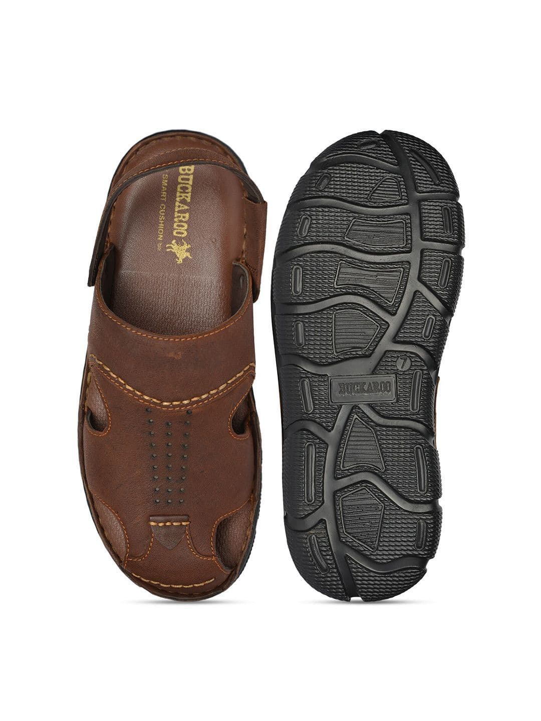 Buckaroo Men Berko Textured Leather Comfort Sandals thumbnail 2