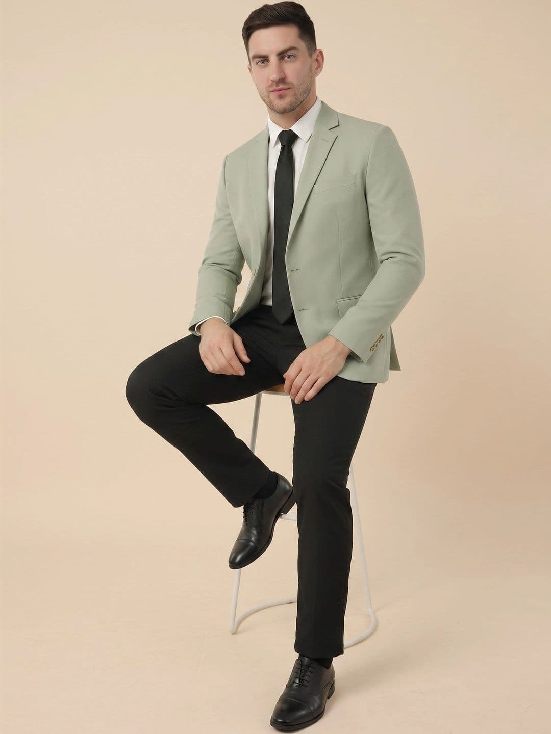 Integration Premium Notched Lapel Fully Lined Slim-Fit Formal Business Blazer thumbnail 11