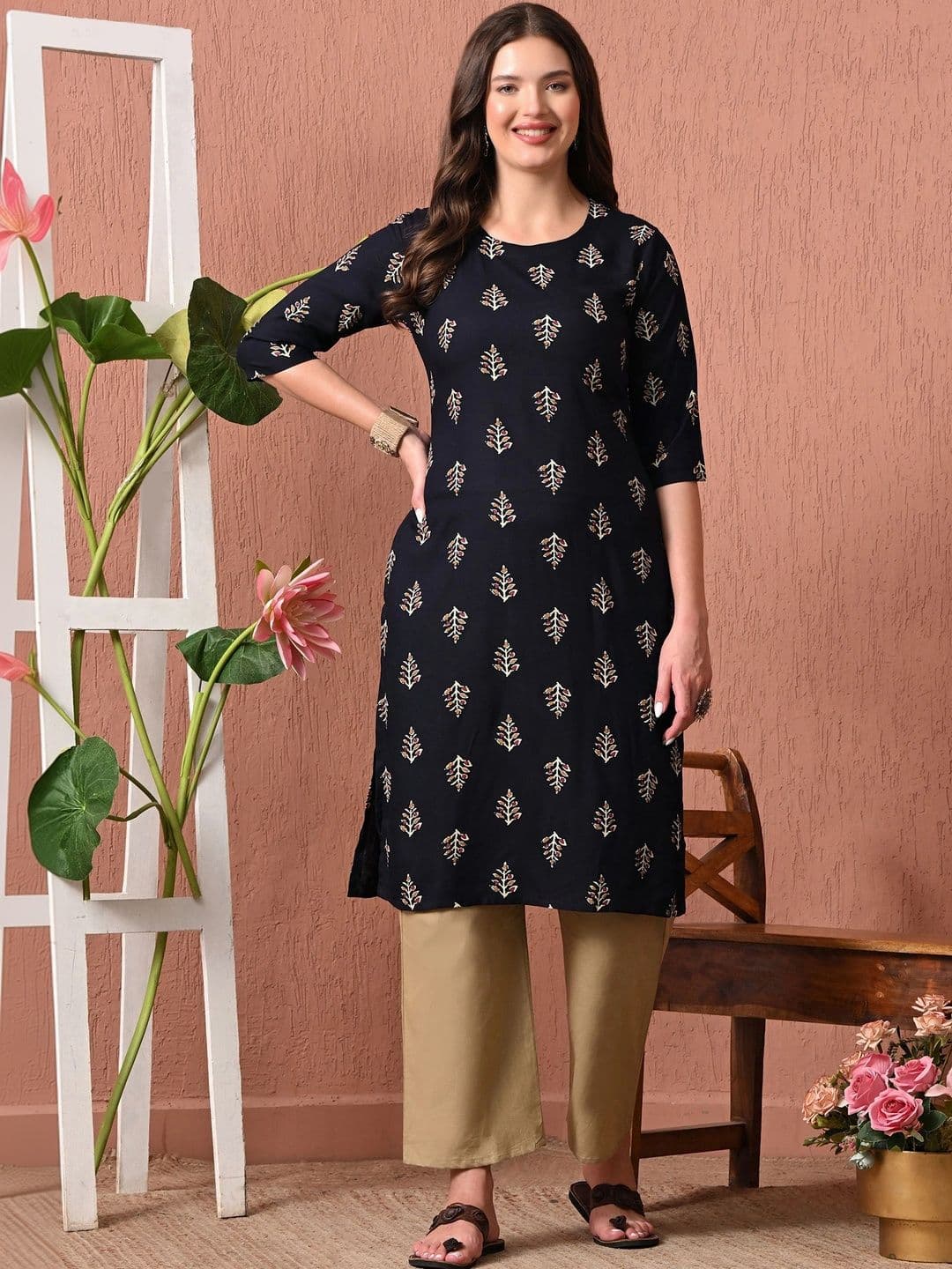Sangria Women Ethnic Motifs Printed Kurta - view 1