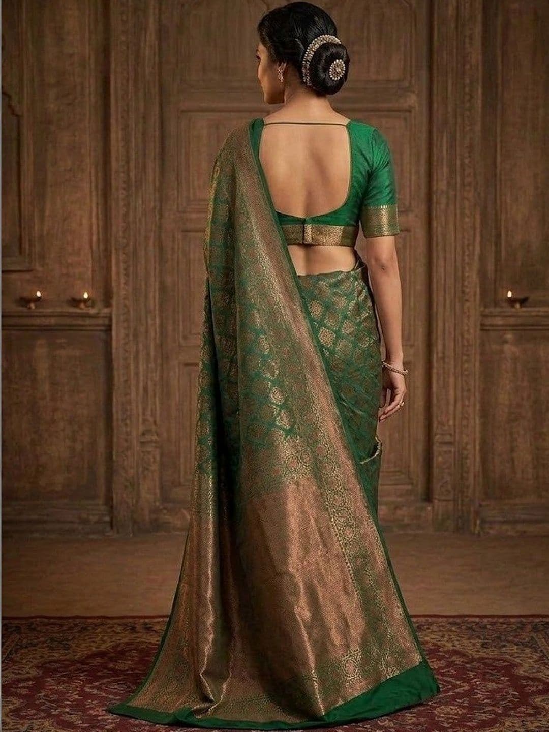 MITAL ENTERPRISE Woven Design Zari Art Silk Saree thumbnail 4