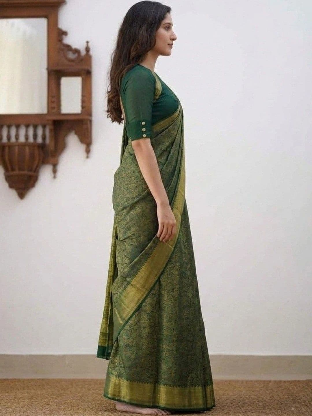 MITAL ENTERPRISE Woven Design Zari Art Silk Saree thumbnail 4