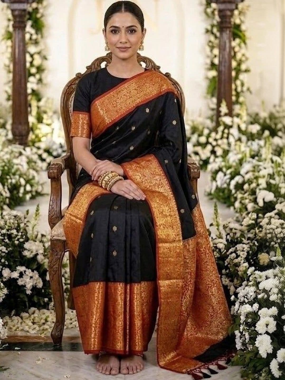 MITAL ENTERPRISE Zari Art Silk Saree thumbnail 3