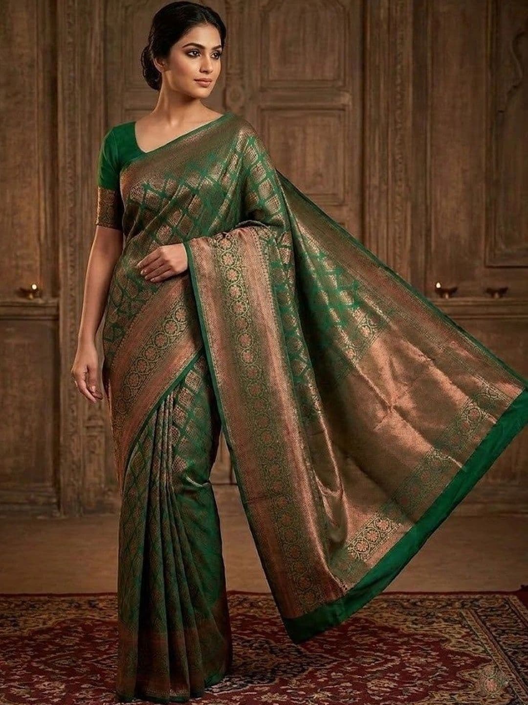 MITAL ENTERPRISE Woven Design Zari Art Silk Saree - view 1