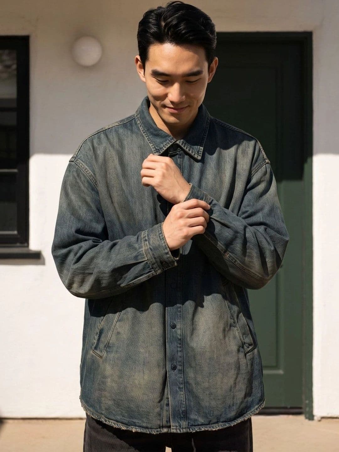 stylefabs Men Relaxed Faded Faded Casual Shirt thumbnail 4