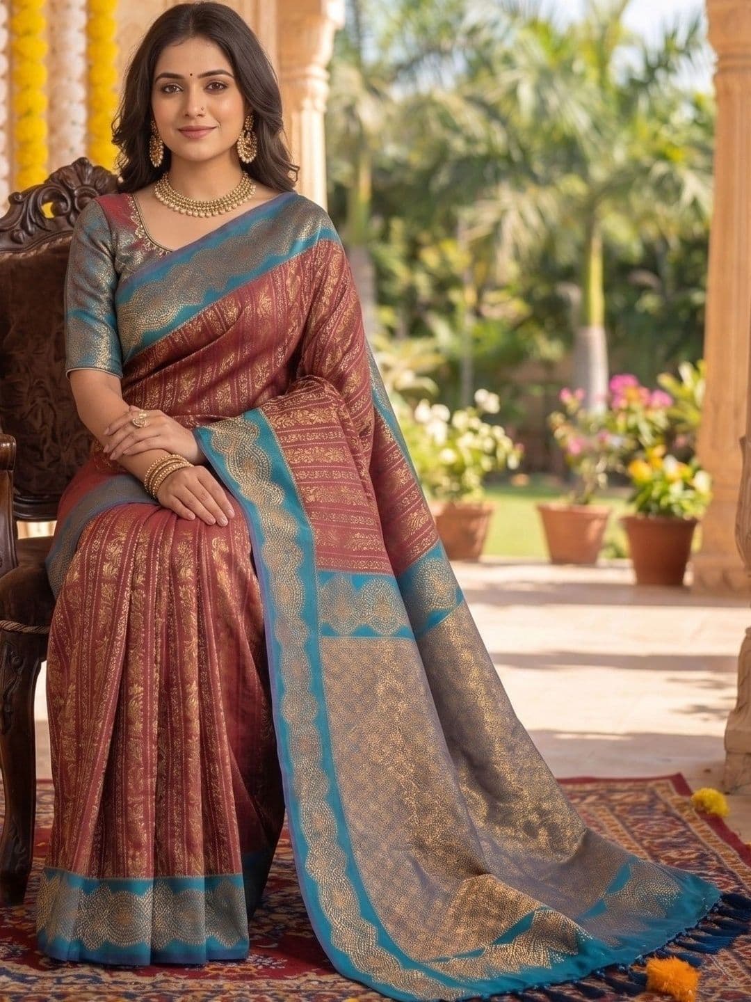 MITAL ENTERPRISE Zari Art Silk Saree thumbnail 4