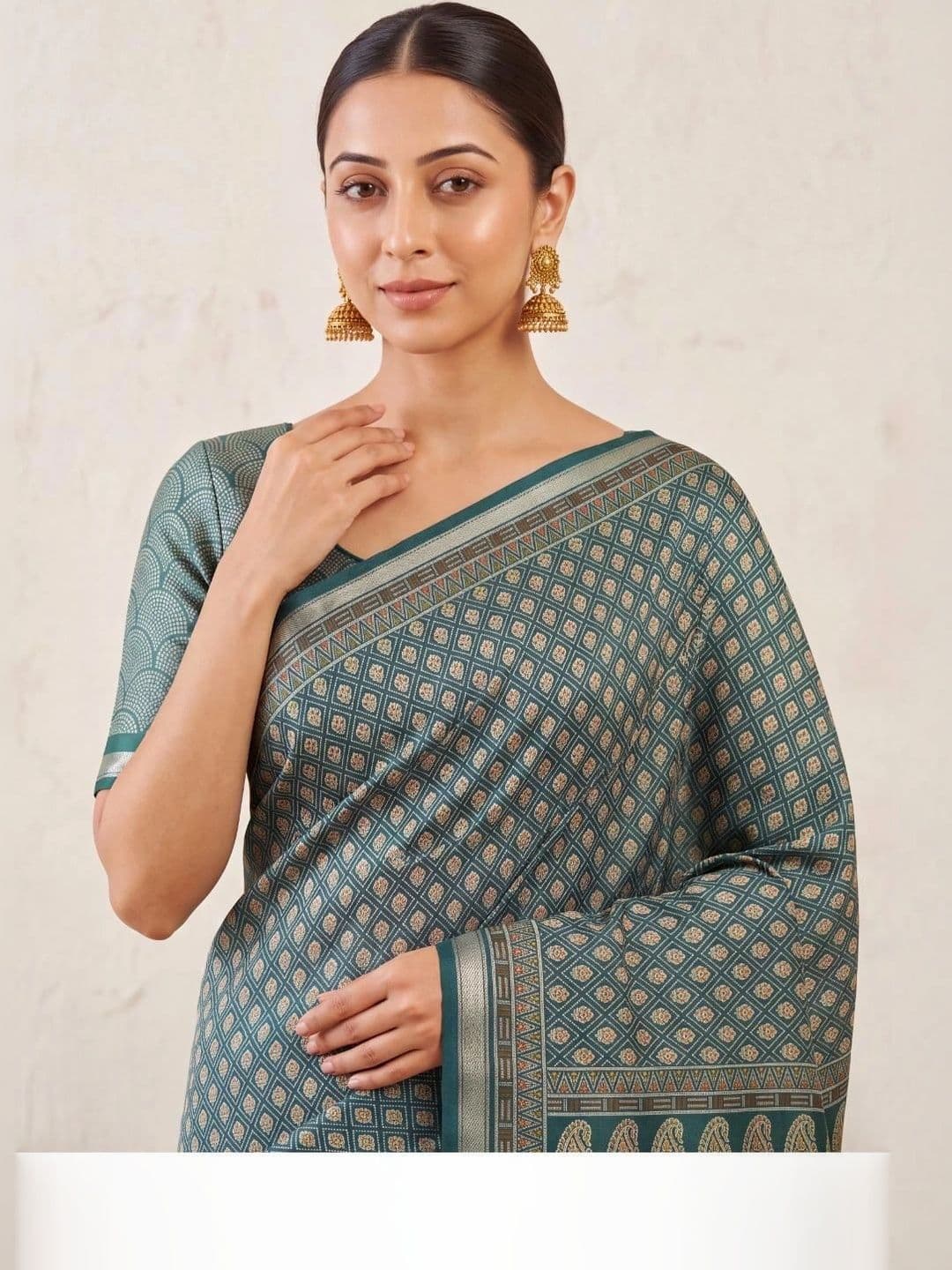 KRISHREE Embellished Silk Cotton Saree thumbnail 3