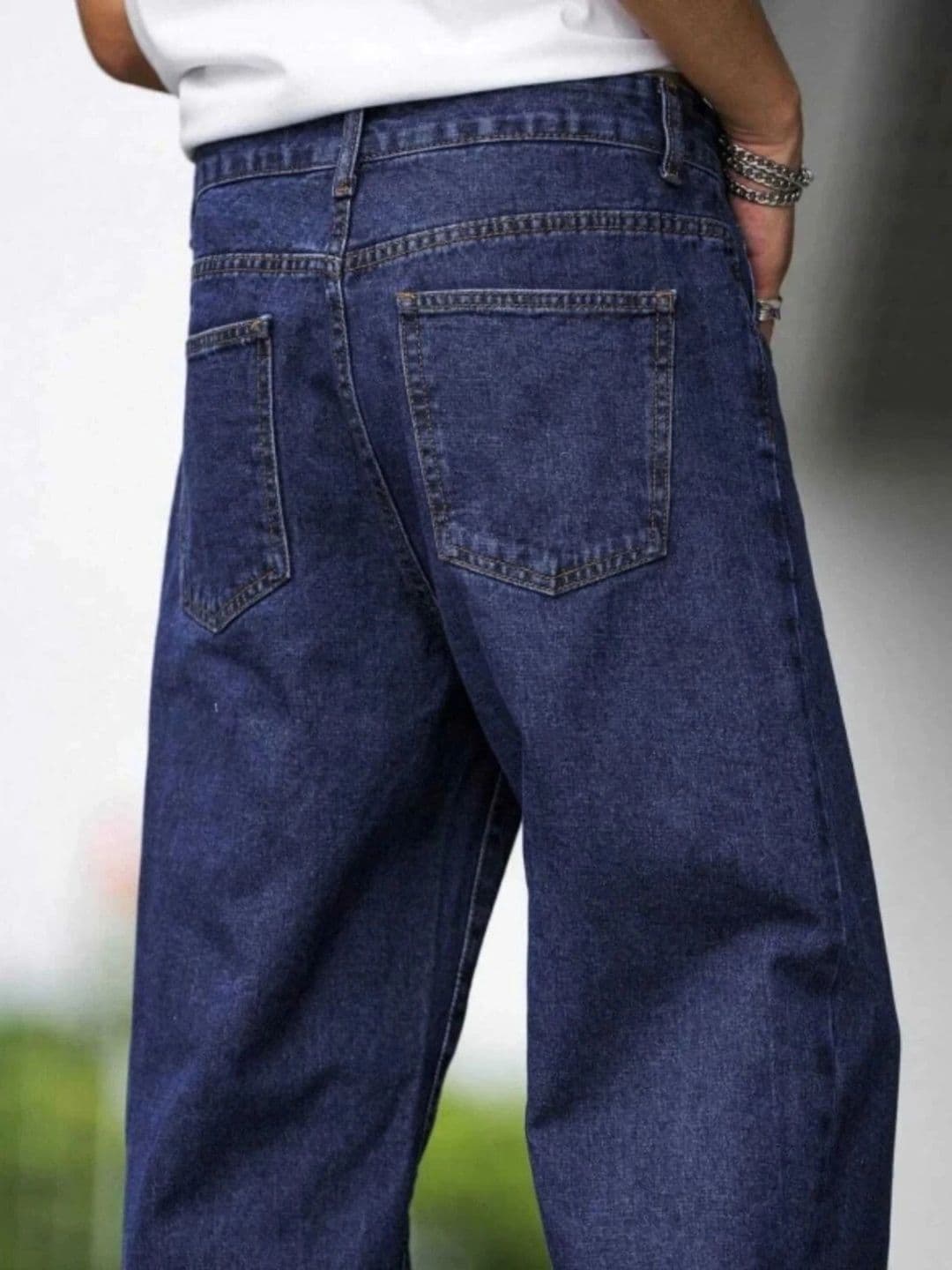 UNIFAV FASHION Men Straight Fit Cotton Mid-Rise Jeans thumbnail 5
