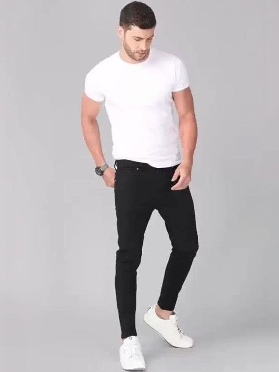 UNIFAV FASHION Men Boyfriend Fit Mid-Rise Jeans thumbnail 5