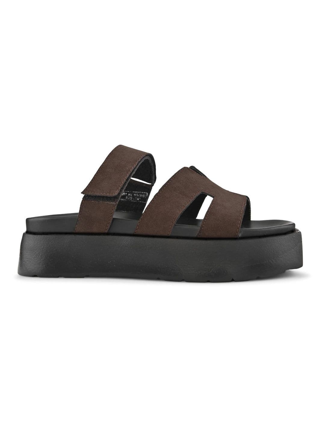 San Frissco Men Brown Casual Wide Strap Sandals with Cushioned Footbed and Chunky Sole thumbnail 6